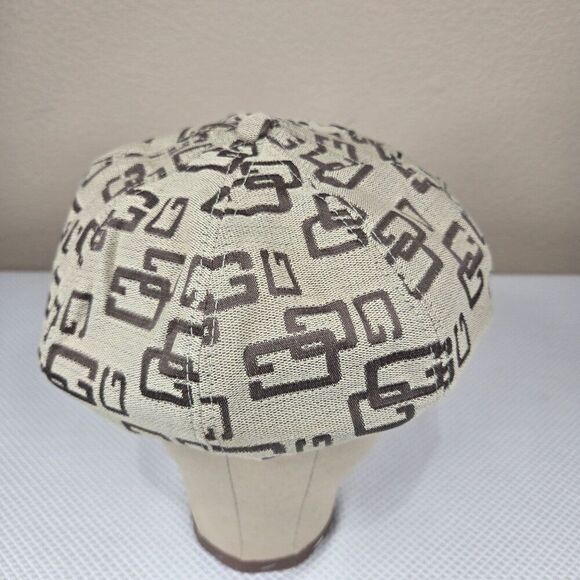 NEW Guess Retro Beige Newsboy Cap Hat G Logo - Picture 4 of 6